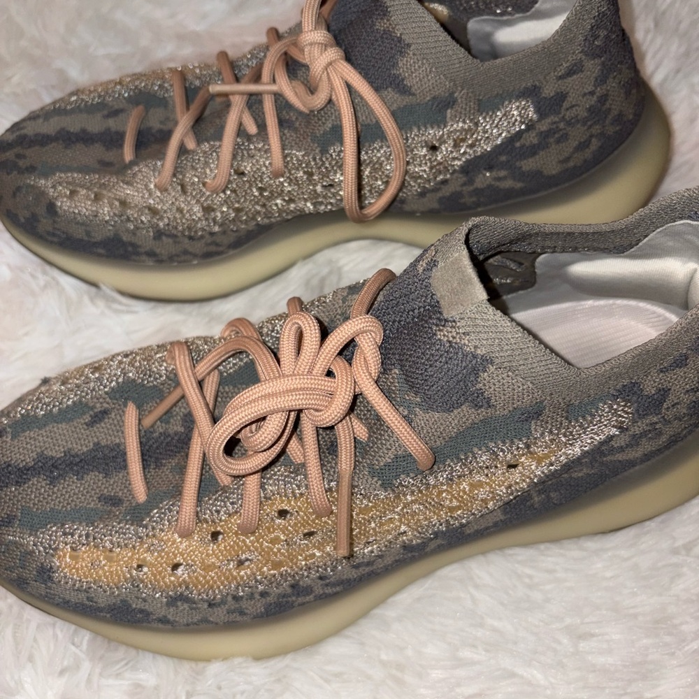 adidas yezzy 380 Camouflage Knit Sneakers - Tan and Gray